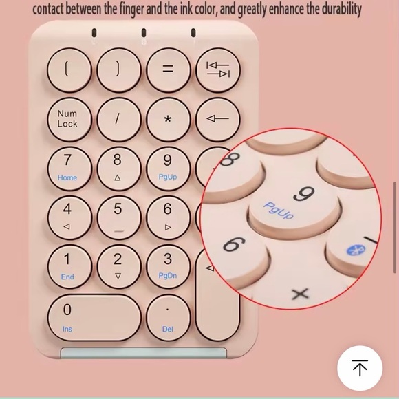 Bluetooth Numeric Keypad - Pastel Green - Picture 7 of 15